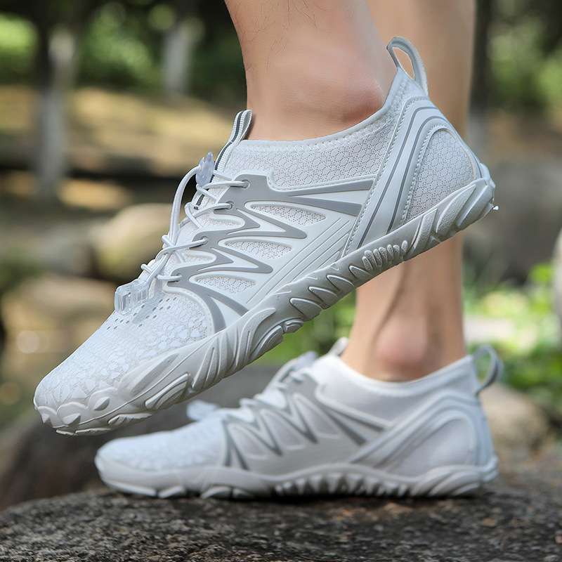 Felnőtt Vízi Túracipő – Hálós Belsővel, Elasztikus Felsőrésszel, Természetes Gumi Talppal, Gumírozott Középtalppal – Strandhoz, Átúszáshoz és Túrázáshoz