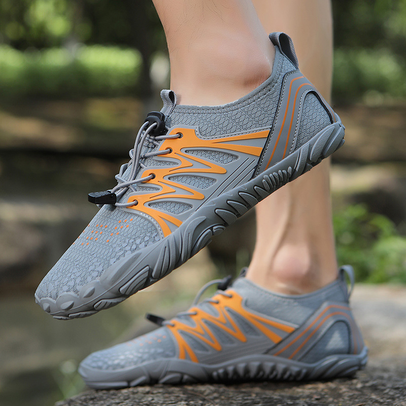 Felnőtt Vízi Túracipő – Hálós Belsővel, Elasztikus Felsőrésszel, Természetes Gumi Talppal, Gumírozott Középtalppal – Strandhoz, Átúszáshoz és Túrázáshoz