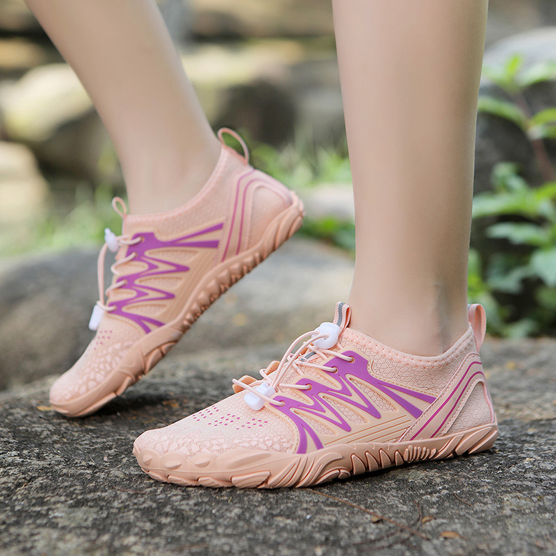 Felnőtt Vízi Túracipő – Hálós Belsővel, Elasztikus Felsőrésszel, Természetes Gumi Talppal, Gumírozott Középtalppal – Strandhoz, Átúszáshoz és Túrázáshoz