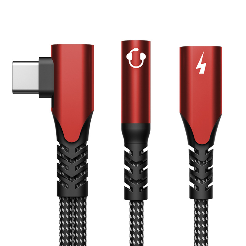 Type-C 2-u-1 audio i napajanje adapter s 3,5 mm, Yinhe BL-40, kompatibilan s Type-C uređajima