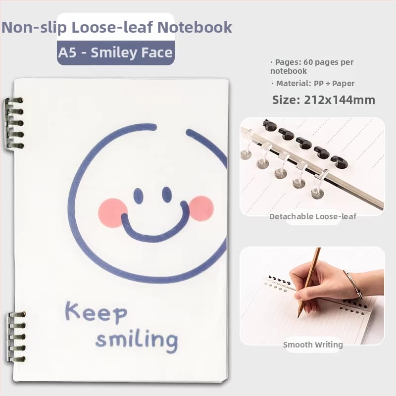 Qiaoguan тетрадка с PP корица, разлепени листове, линеен формат, хартия от дървесен пулп 80 g/m²