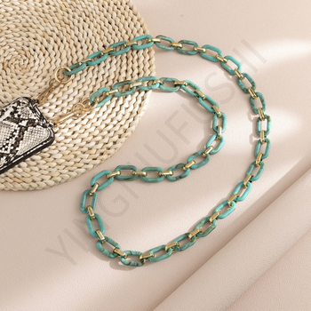 Lanț pentru telefon din rășină acrilică, lung, personalizare DIY, anti-pierdere, electroplacat