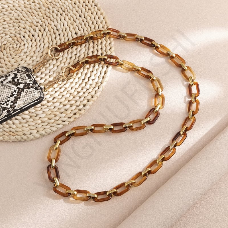 Lanț pentru telefon din rășină acrilică, lung, personalizare DIY, anti-pierdere, electroplacat