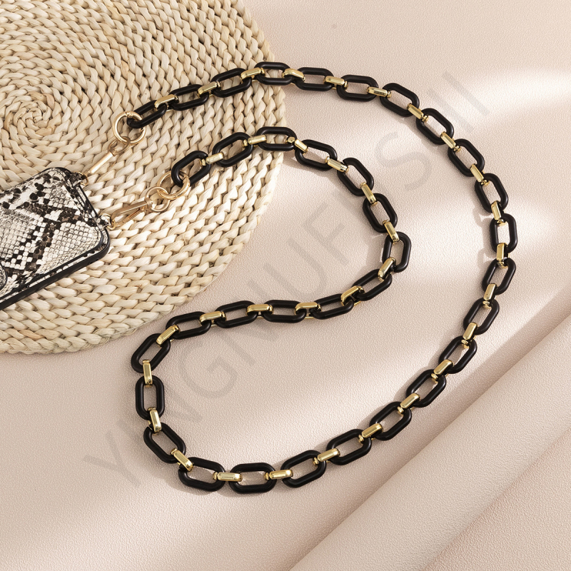 Lanț pentru telefon din rășină acrilică, lung, personalizare DIY, anti-pierdere, electroplacat