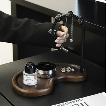 Előszobai kulcstartó tál tömörfából – faerezetes textúra, 1 rekesz