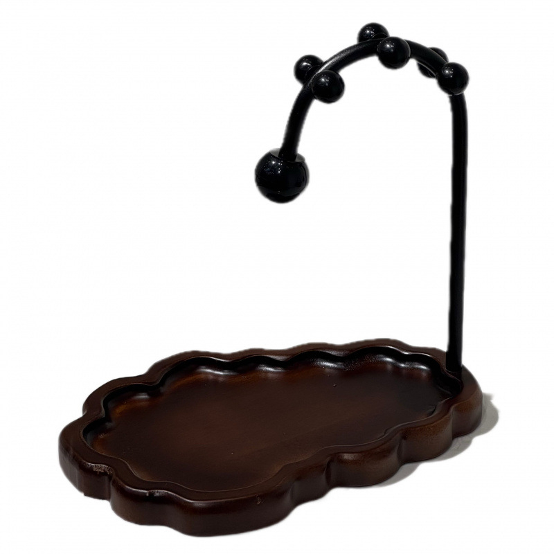 Előszobai kulcstartó tál tömörfából – faerezetes textúra, 1 rekesz