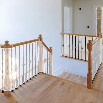 Sigurnosna mreža za stepenice i balkon, ojačana, za kućne ljubimce i djecu, s kabelskim vezicama. Marka Anleju.