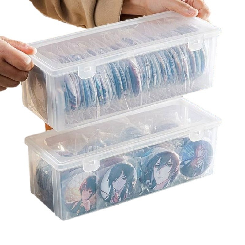 Kártyatartó doboz fedéllel, átlátszó, porálló, PP anyagból, kártyákhoz