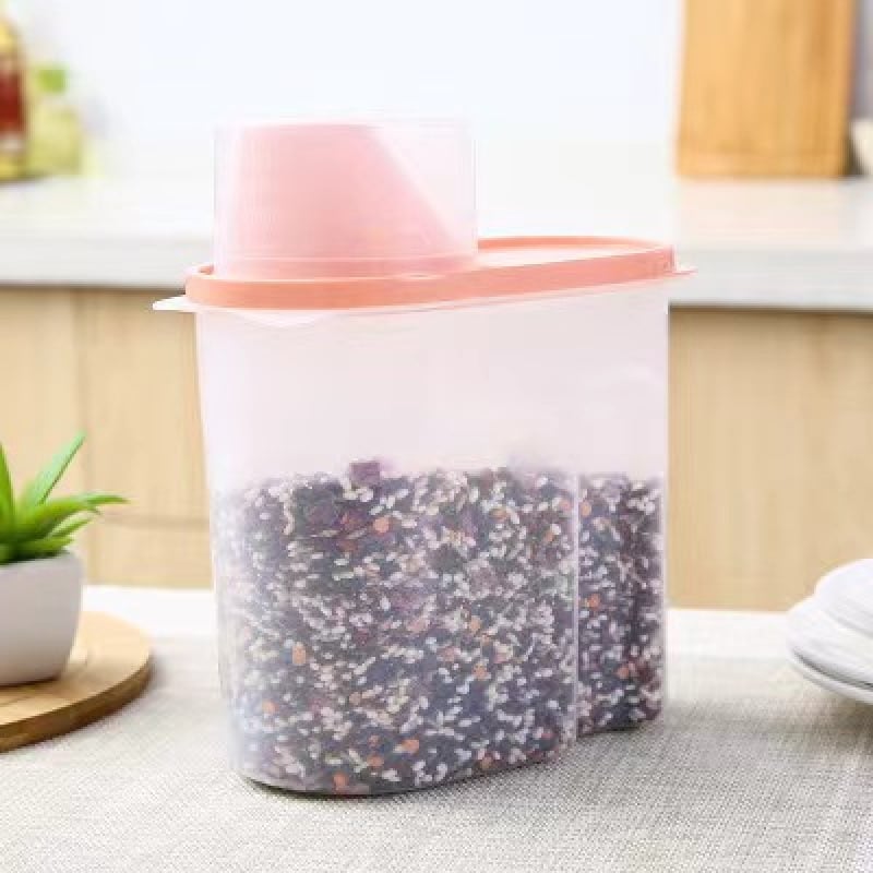 Heni Spremnik za rižu – plastični zatvoreni spremnik otporan na vlagu, kapacitet do 4 L