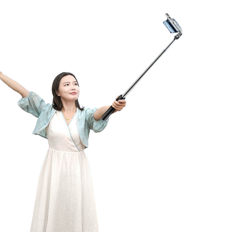 Telefonhoz kifejt Selfie rúd, 360° forgatás, rozsdamentes acélból; távirányító nélkül, Bluetooth nélkül, képstabilizáció nélkül