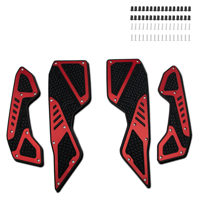 SHARK POWER NMAX155 Преден педал от алуминиева сплав, шлифован финиш, гумени антихлъзгащи и антипадане подложки