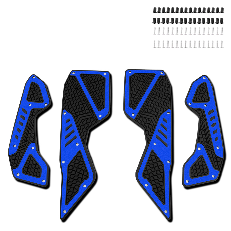 SHARK POWER NMAX155 Преден педал от алуминиева сплав, шлифован финиш, гумени антихлъзгащи и антипадане подложки