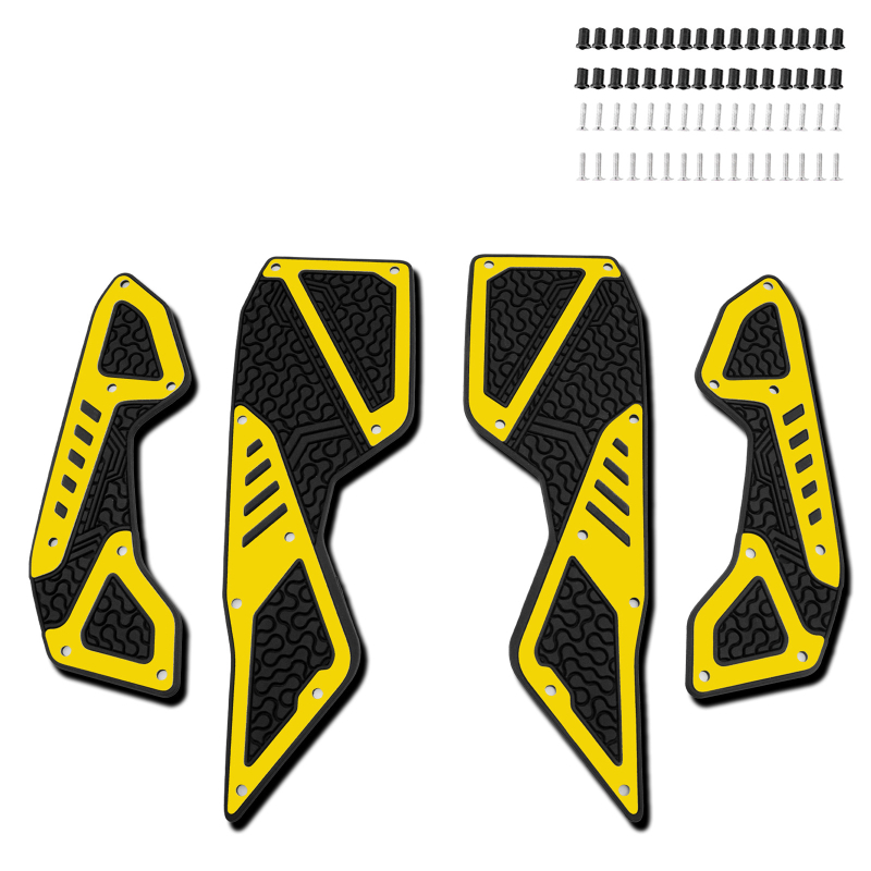 SHARK POWER NMAX155 Преден педал от алуминиева сплав, шлифован финиш, гумени антихлъзгащи и антипадане подложки