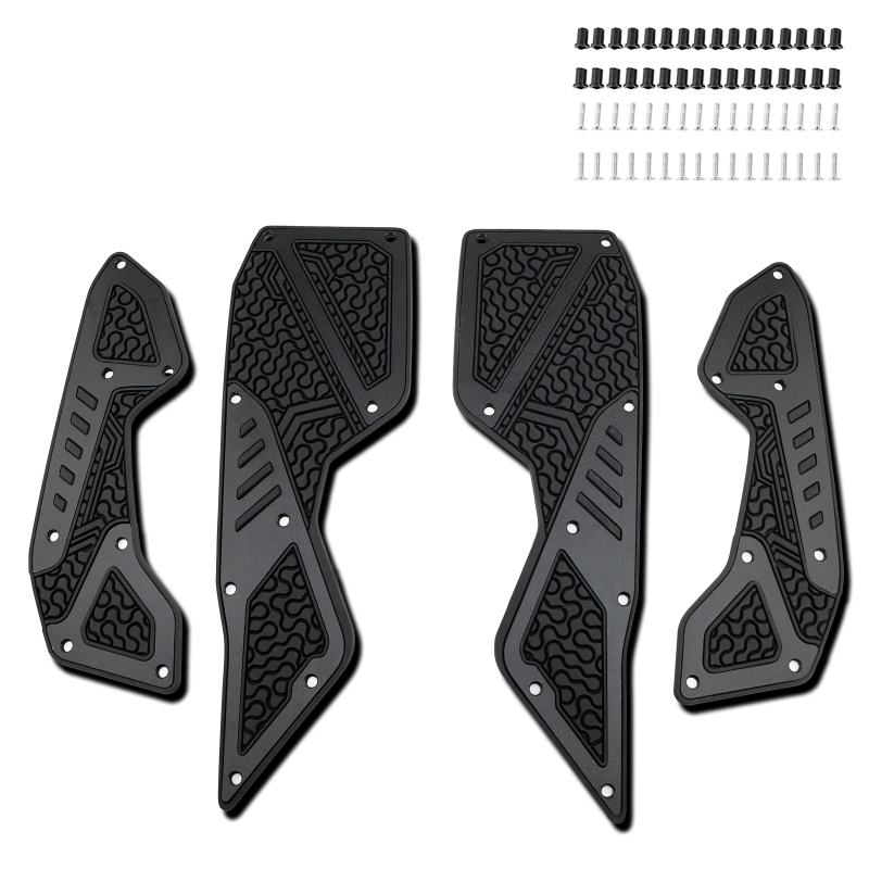 SHARK POWER NMAX155 Преден педал от алуминиева сплав, шлифован финиш, гумени антихлъзгащи и антипадане подложки