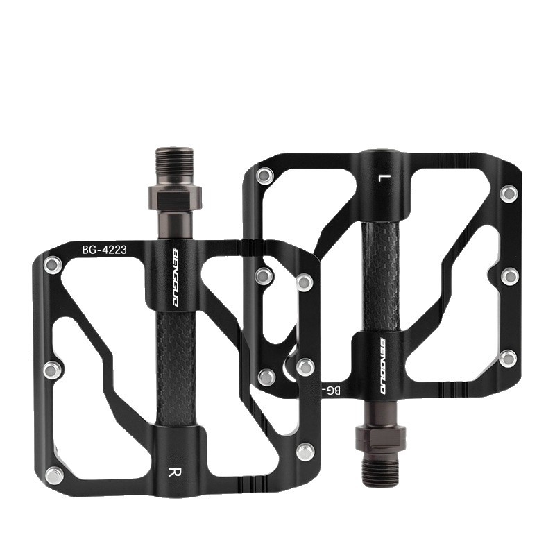 WOTI Bg-4223 Háromcsapágyas pedálok, szénszálas csővel, országúti és MTB kerékpárokhoz, alumínium ötvözet test