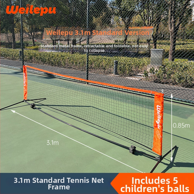 Detská prenosná štandardná tenisová sieť na rám, skladacia pre vonkajší tréning — Odea/Oudier, polypropylén, kód produktu 008, tenis