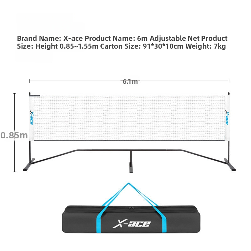 Detská prenosná štandardná tenisová sieť na rám, skladacia pre vonkajší tréning — Odea/Oudier, polypropylén, kód produktu 008, tenis