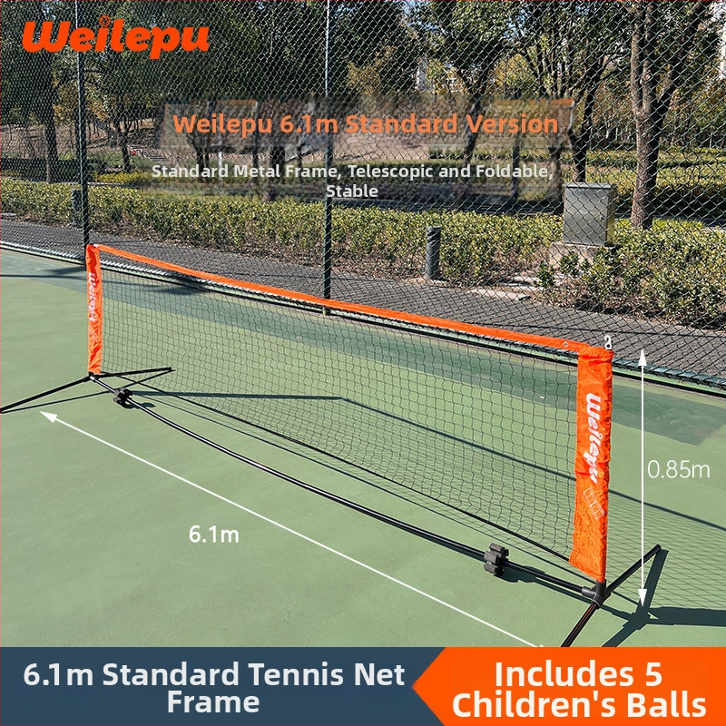 Detská prenosná štandardná tenisová sieť na rám, skladacia pre vonkajší tréning — Odea/Oudier, polypropylén, kód produktu 008, tenis