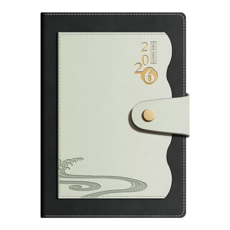 Персонализирана тетрадка със джоб за документи, 2026 календар, Dowling хартия, шиена подвързия, 300–400 страници