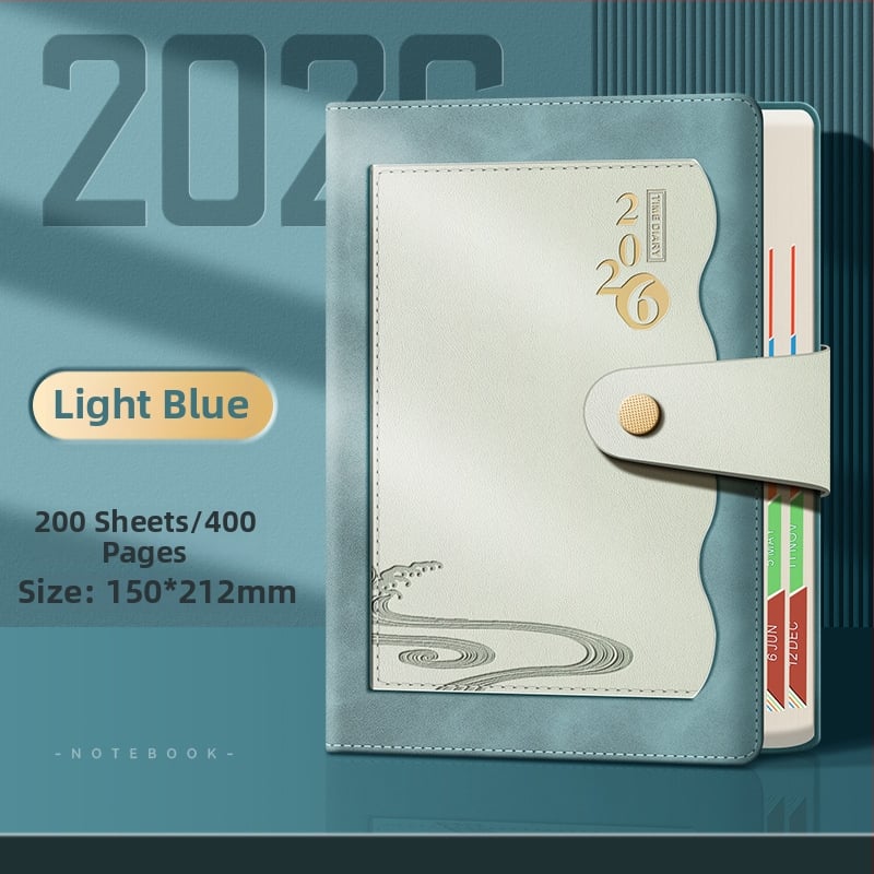 Персонализирана тетрадка със джоб за документи, 2026 календар, Dowling хартия, шиена подвързия, 300–400 страници