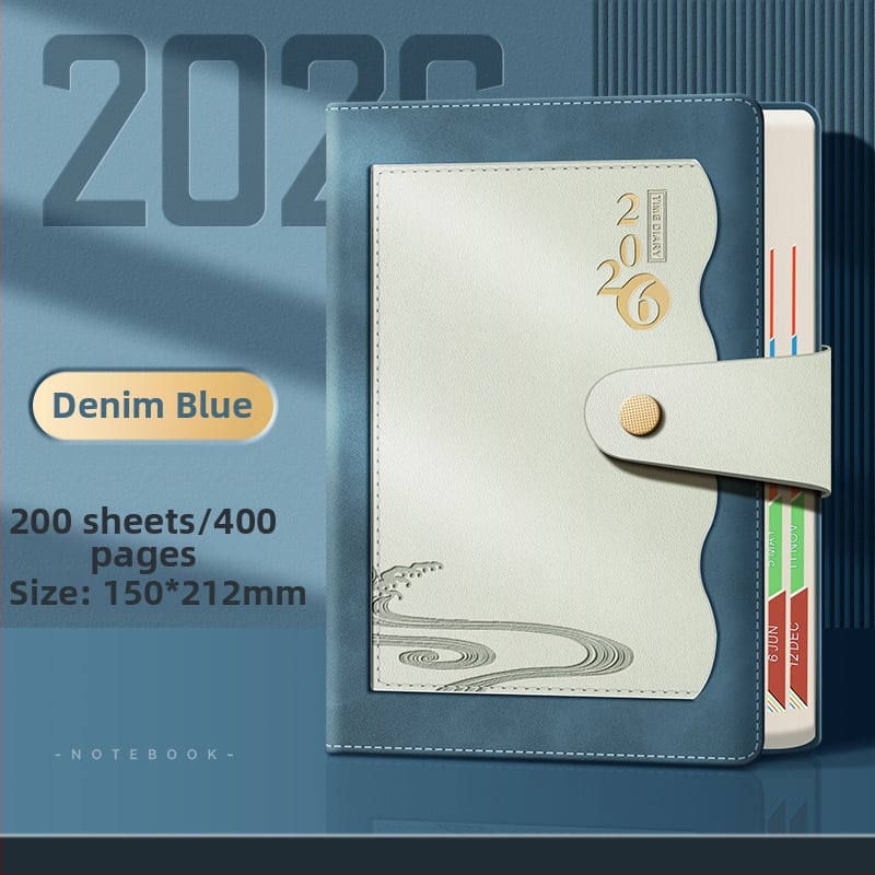 Персонализирана тетрадка със джоб за документи, 2026 календар, Dowling хартия, шиена подвързия, 300–400 страници