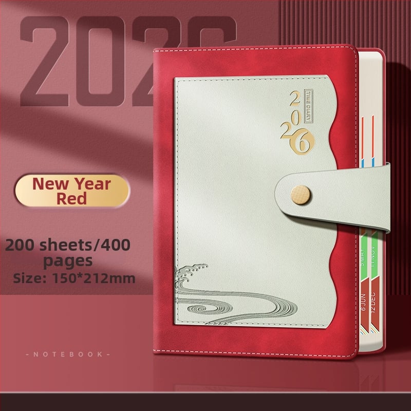 Персонализирана тетрадка със джоб за документи, 2026 календар, Dowling хартия, шиена подвързия, 300–400 страници