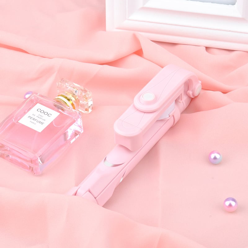 XT10 Bluetooth селфи стика с трипод и вграден държач за лайв стрийминг за телефон, хоризонтално и вертикално снимане, неръждаема стомана + ABS конструкция, с дистанционно управление