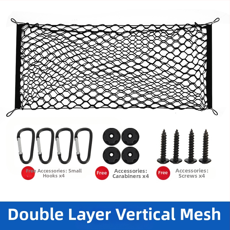 Sieť do batožinového priestoru auta, vyťahovacia, prispôsobiteľná, tlač loga možná, univerzálne pre stredovú konzolu