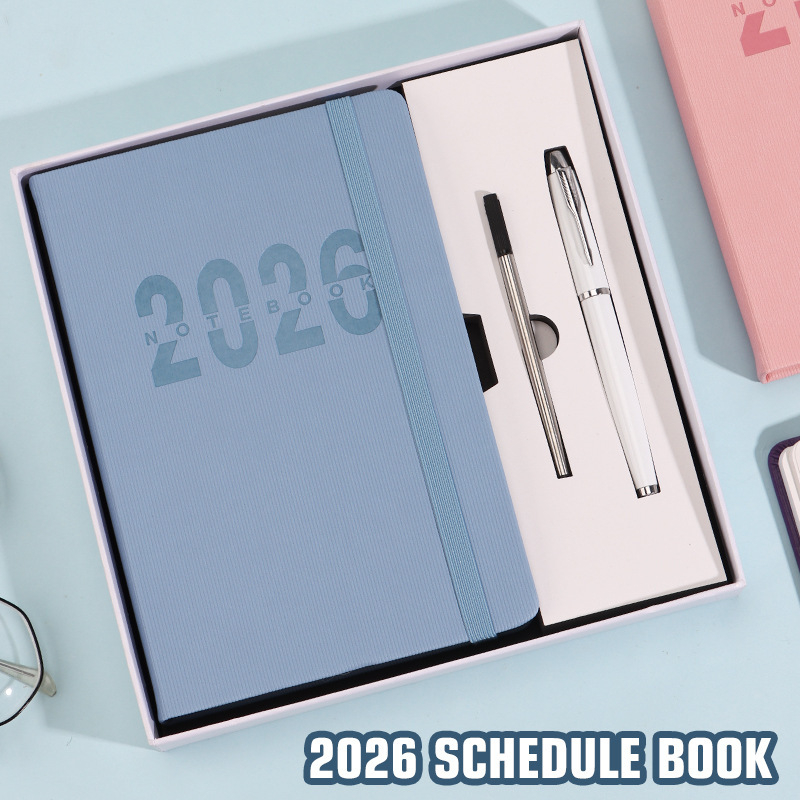 Дневник/планер, по една страница за деня, 300–400 страници, 80 g Dowling хартия, шиено подвързване