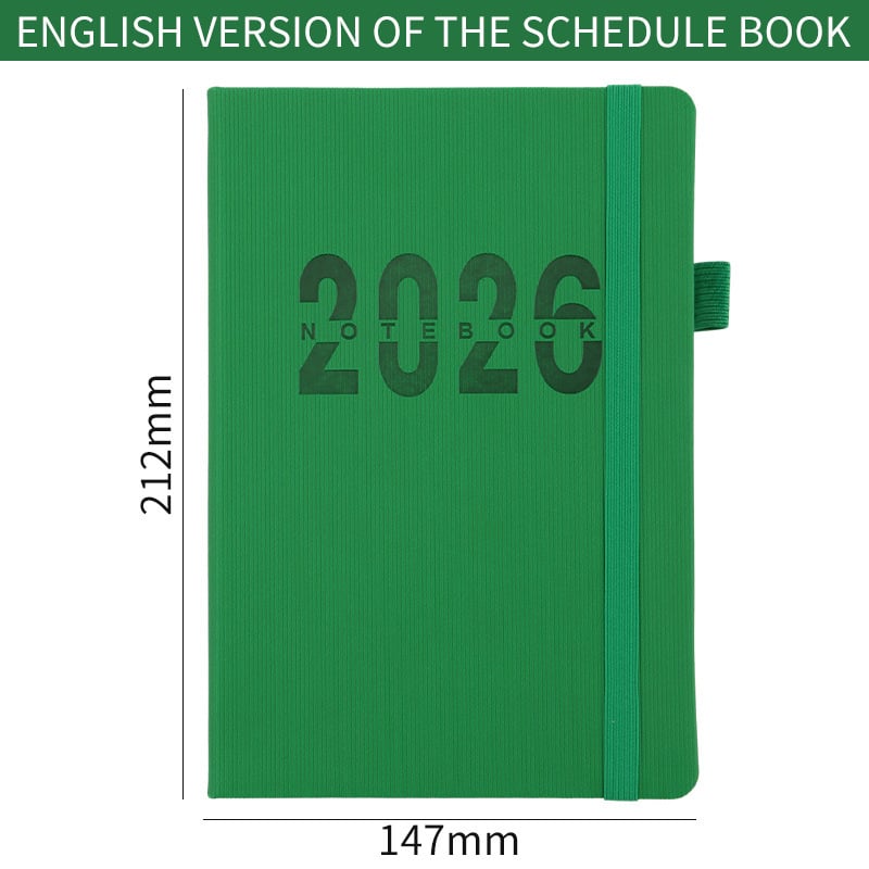 Дневник/планер, по една страница за деня, 300–400 страници, 80 g Dowling хартия, шиено подвързване