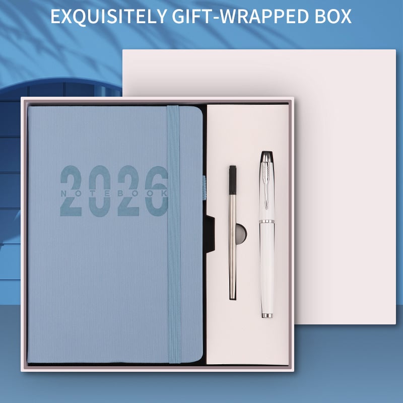 Дневник/планер, по една страница за деня, 300–400 страници, 80 g Dowling хартия, шиено подвързване