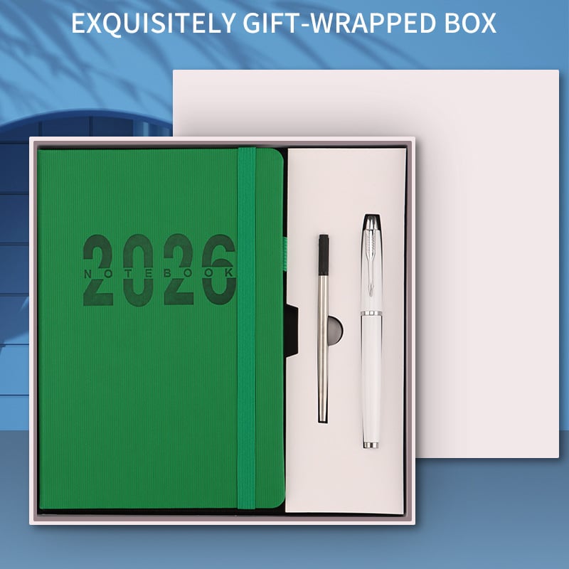 Дневник/планер, по една страница за деня, 300–400 страници, 80 g Dowling хартия, шиено подвързване