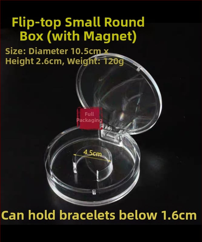 Κυκλική ακρυλική θήκη για βραχιόλι με καπάκι που γυρίζει και μαγνητικό κλείσιμο