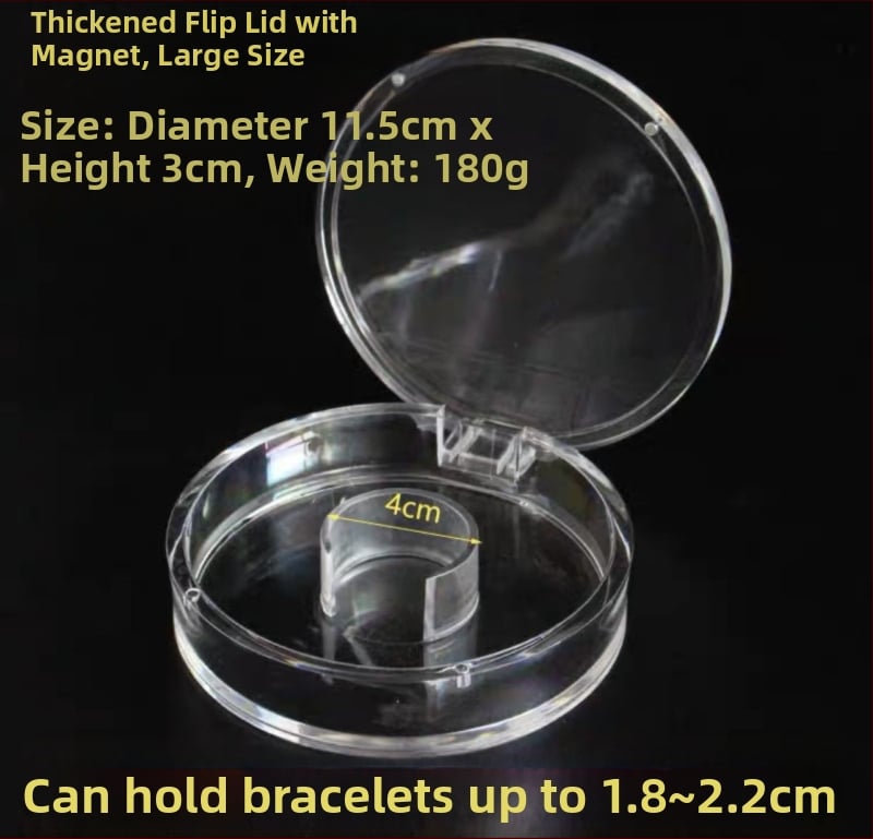 Κυκλική ακρυλική θήκη για βραχιόλι με καπάκι που γυρίζει και μαγνητικό κλείσιμο