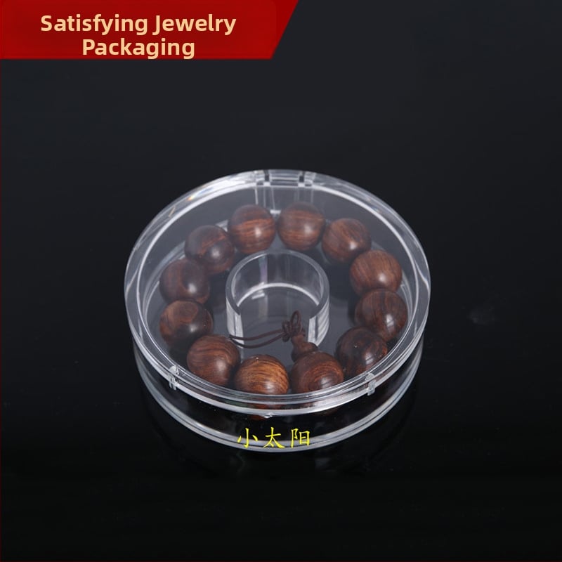 Κυκλική ακρυλική θήκη για βραχιόλι με καπάκι που γυρίζει και μαγνητικό κλείσιμο