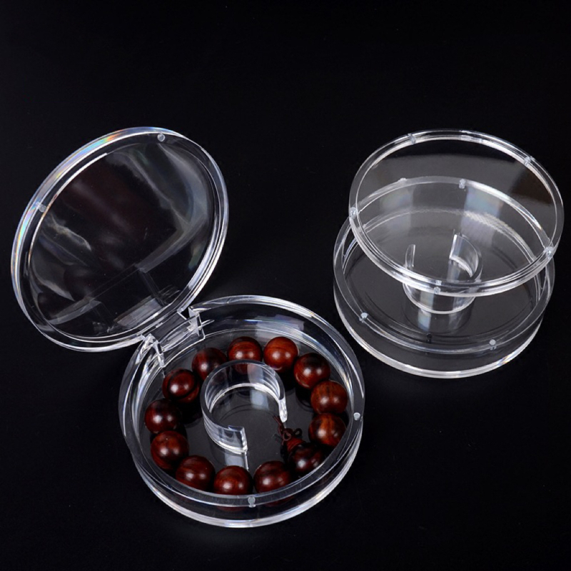 Κυκλική ακρυλική θήκη για βραχιόλι με καπάκι που γυρίζει και μαγνητικό κλείσιμο