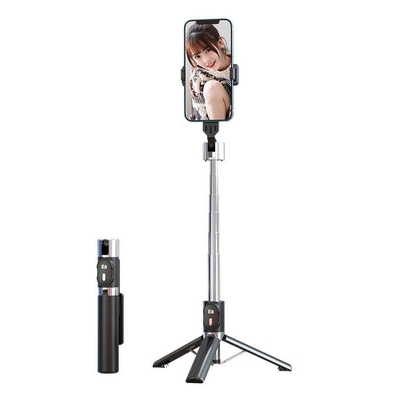 Selfie Stick с Bluetooth трипод за мобилни телефони – P60 Pro, ABS + неръждаема стомана, универсална съвместимост със смартфони