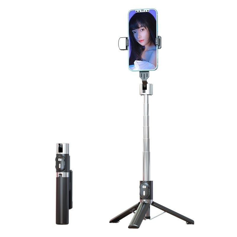Selfie Stick с Bluetooth трипод за мобилни телефони – P60 Pro, ABS + неръждаема стомана, универсална съвместимост със смартфони