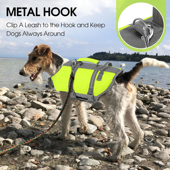 Prsluk za pse za plivanje s visokom plovnosti, reflektirajuće trake, poliester, Mocico, stil Leisure