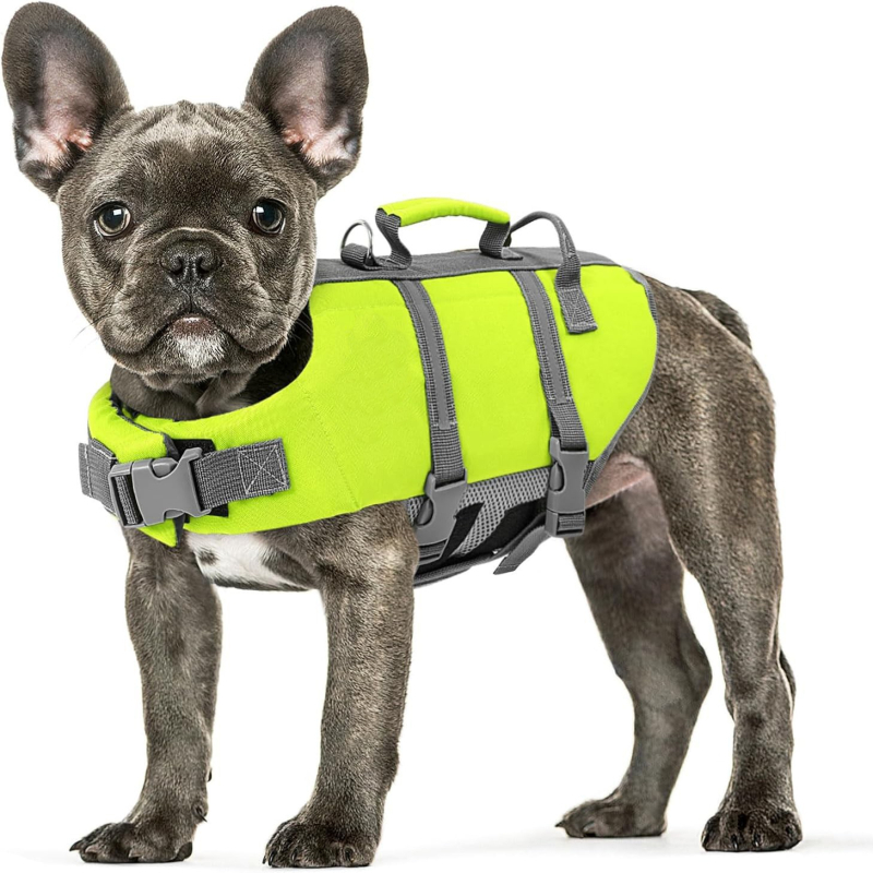 Prsluk za pse za plivanje s visokom plovnosti, reflektirajuće trake, poliester, Mocico, stil Leisure