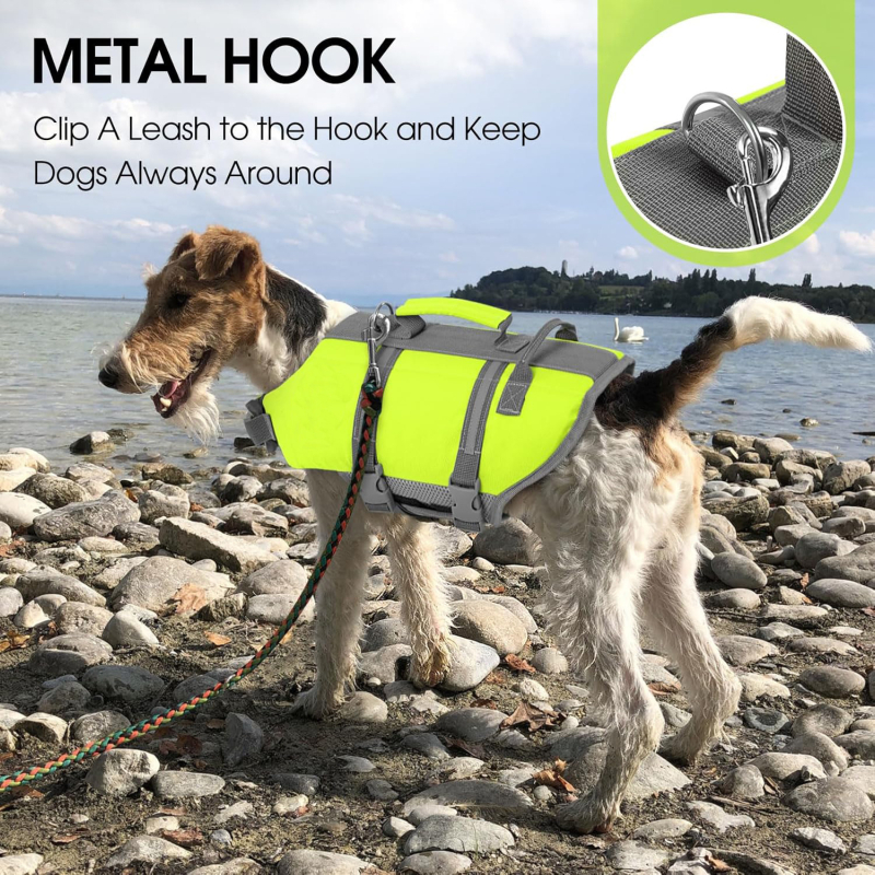 Prsluk za pse za plivanje s visokom plovnosti, reflektirajuće trake, poliester, Mocico, stil Leisure