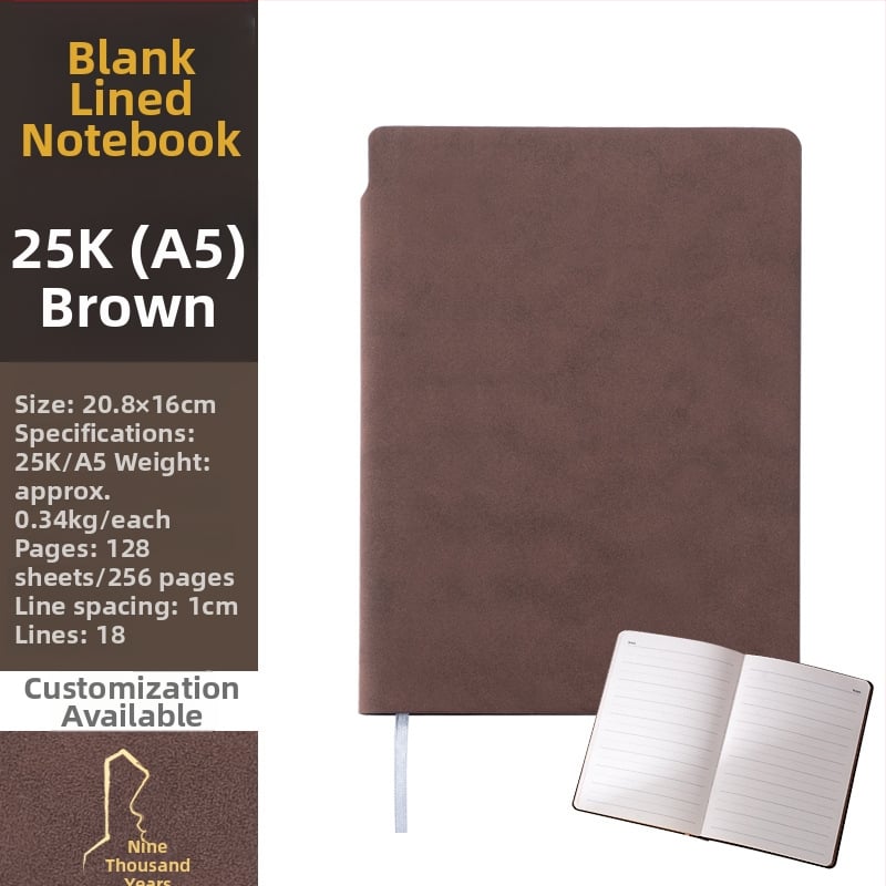 Дневник 2026: календар график, корица от имитация кожа, подвързване във формат French fold, Dowling хартия, 300–400 страници, Nine Thousand Years