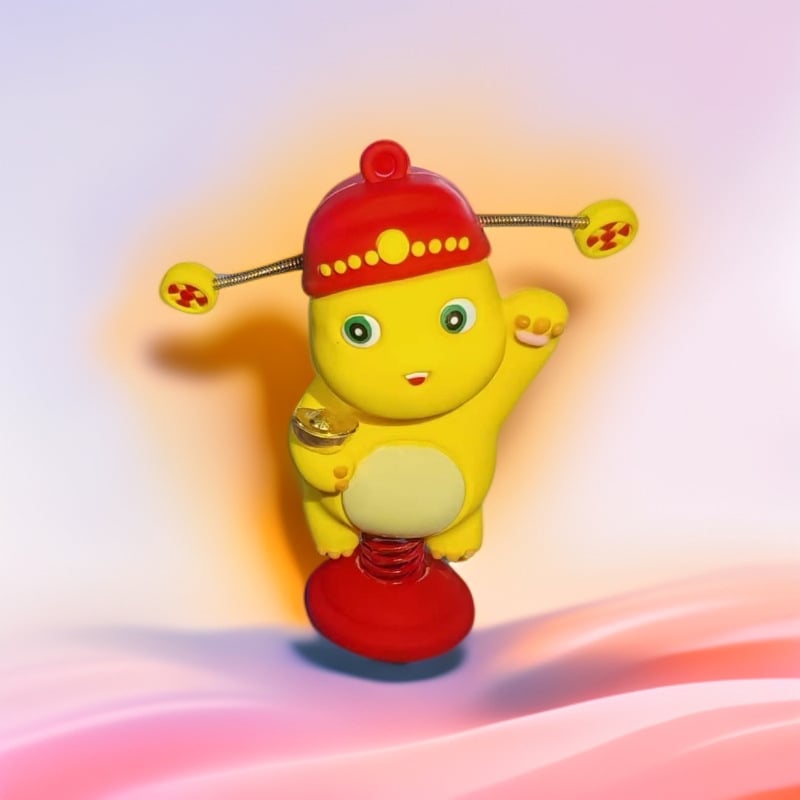 Ornament auto: figură PVC în stil desene animate, brand Qita, decorare vehicule