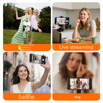 Selfie obrazovka — ABS+Silicone+ Magnetické priťahovanie; Bluetooth; Kompatibilné s iOS 9.0+ / Android 2.0+ / HarmonyOS 3.0+ / MagicOS; Vlastné logo tlač