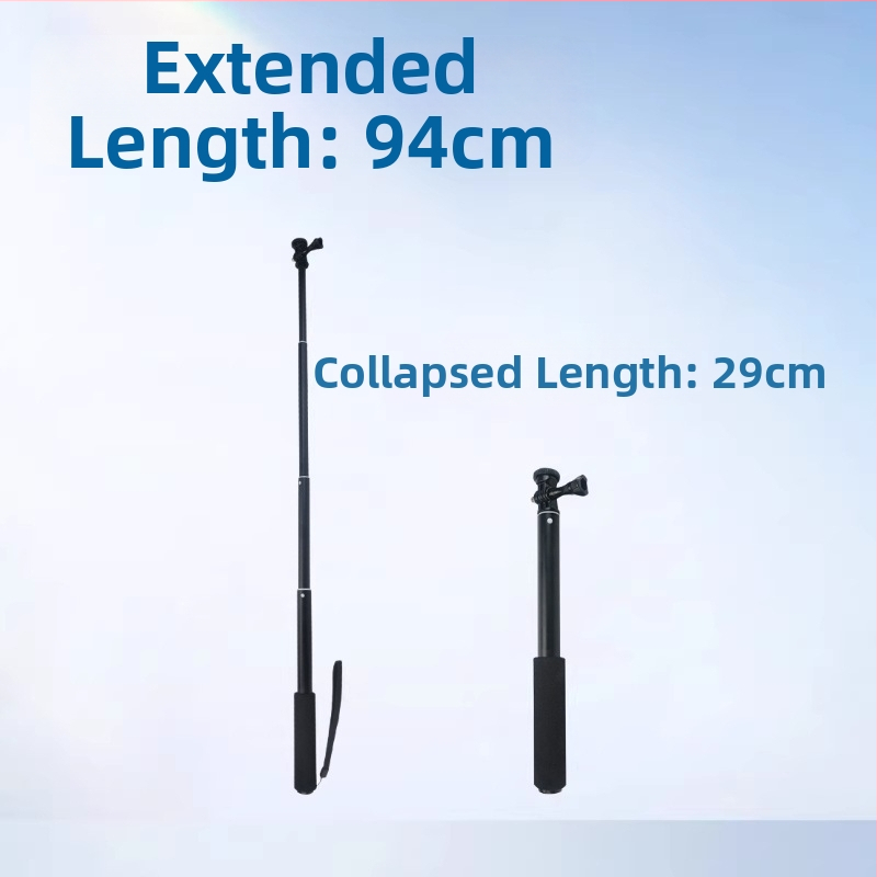 GoPro produžni štap od aluminijske legure za putovanja i prijenos uživo — univerzalni selfie štap, prilagodljiv, bez daljinskog upravljača