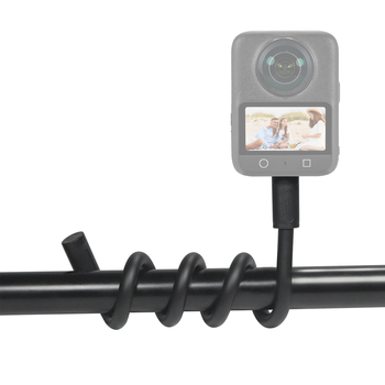 Гъвкав държач за селфи с магнит и 1/4 адаптер за екшън камера или смартфон — алуминиево-силиконова конструкция, универсално монтиране
