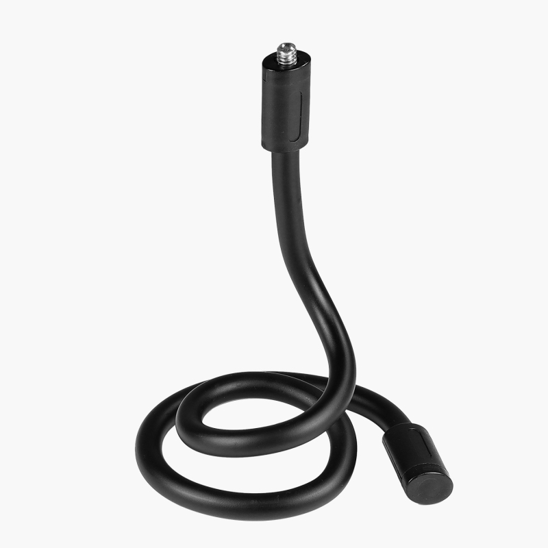 Гъвкав държач за селфи с магнит и 1/4 адаптер за екшън камера или смартфон — алуминиево-силиконова конструкция, универсално монтиране