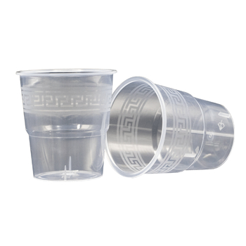 Jednokratna prozirna plastična čaša, prehrambene kvalitete, čvrsta, kristalno prozirna, za pivo i čaj