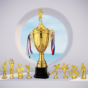 Legura Geometrijski trofej za timske sportove — moderan minimalistički dizajn, pogodan za nagrade u nogometu, košarci, Taekwondo i plesnoj školi; poslovni i konferencijski pokloni