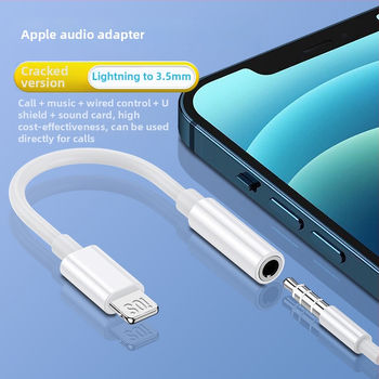 Pinyue Lightning to 3,5 mm audio adapter za iPhone 7–14 seriju (Model: Apple cracked version adapter)